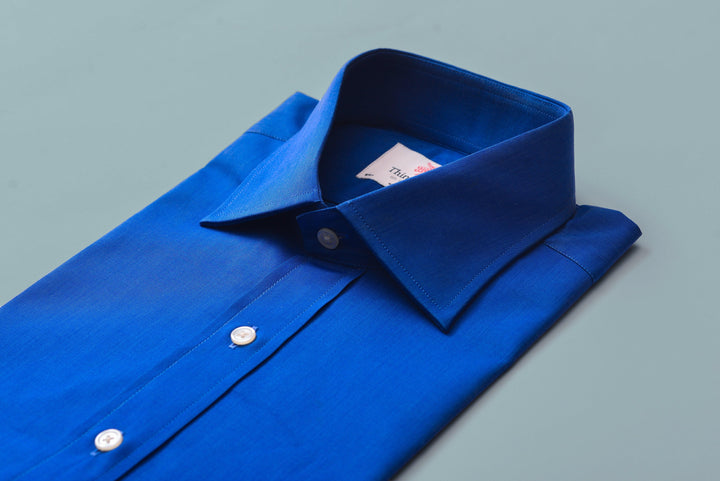 End on end french blue classic shirt - Thin Red Line 