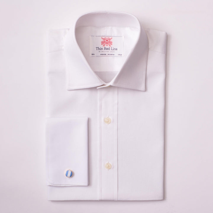 Royal oxford supreme white slim shirt - Thin Red Line 