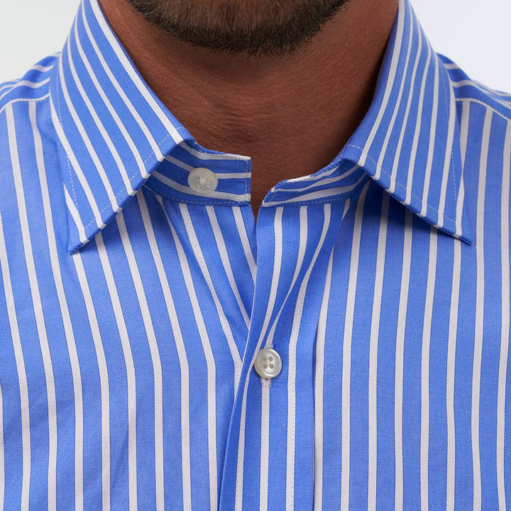 Regent Stripe Azure Blue, Classic Fit Shirt | Thin Red Line | Men's Shirt