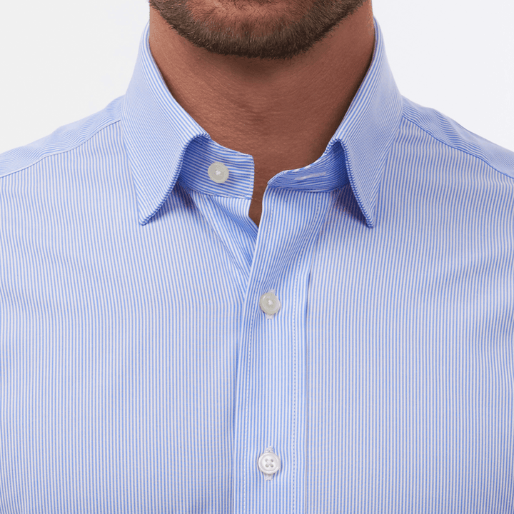 Small bengal stripe azure classic shirt - Thin Red Line 