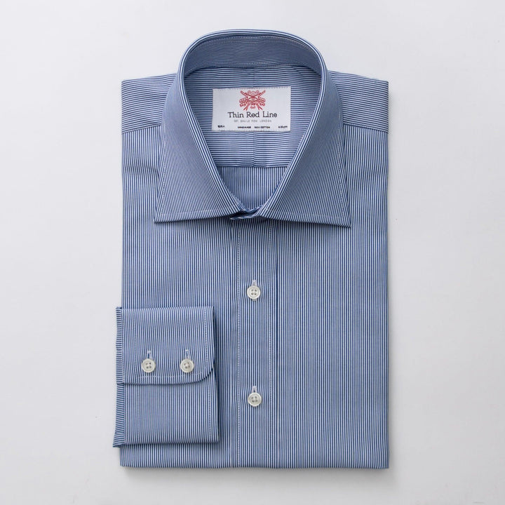 Small bengal stripe royal blue classic shirt - Thin Red Line 