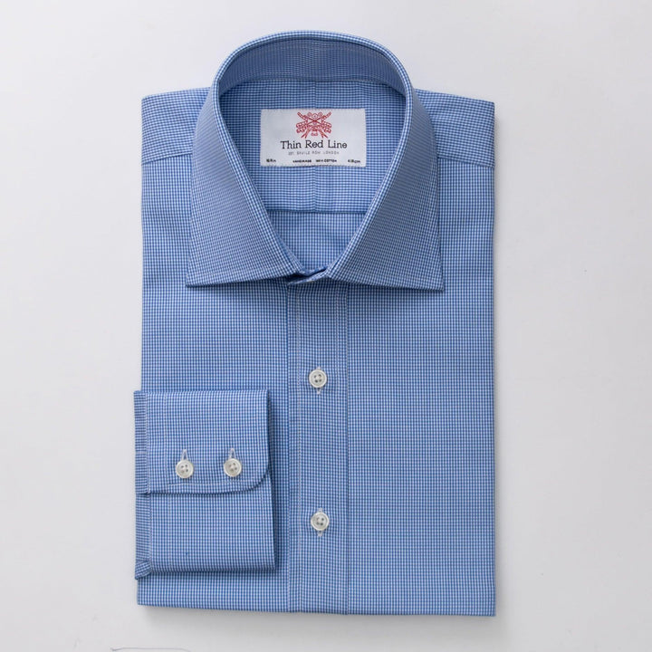 Small Gingham Check Azure Formal Shirt Slim Fit Royal Blue Gingham small-gingham-check-azure-formal-shirt-slim-fit-royal-blue-gingham